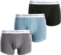 Herren Boxershorts - 3Pk Grid Flag / Black Fossil / Grey