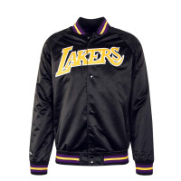 Herren Collegejacke - Lightw Satin LA Lakers - Black