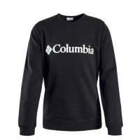 Herren Sweatshirt - Columbia Logo Fleece Crew - Black / White