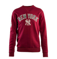 Herren Sweatshirt - MLB Logo OS Crew NY Yankees - Maroon