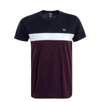 Herren T-Shirt - Court Bordeaux - Black White