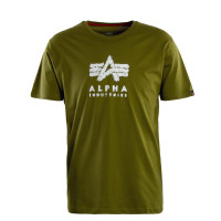 Herren T-Shirt - Grunge Logo - Moss Green