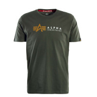 Herren T-Shirt - Label - Dark Olive