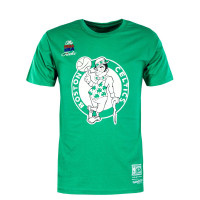 Herren T-Shirt - NBA Worn Logo Word Boston Celtics - Green