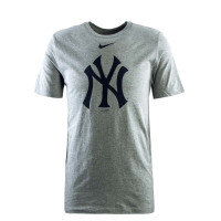 Herren T-Shirt - New York Yankees Logo - Grey