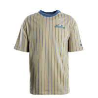 Herren T-Shirt - Pinstripe Oversized - Stone / Blue