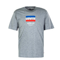 Herren T-Shirt - Relaxed Fit Center - Grey