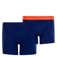 Herren Unterwäsche - 2er-Pack Boxershort Injected Slub - Neon Red Royal