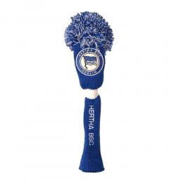 Hertha BSC PomPom Fairwayholz Headcover weiß-royalblau