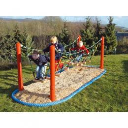 Huck Seilspielgeräte Abenteuerbrücke mit Holzsteg