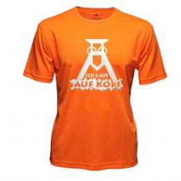 Ich lauf auf Koks Funktions T-Shirt orange für Männers
