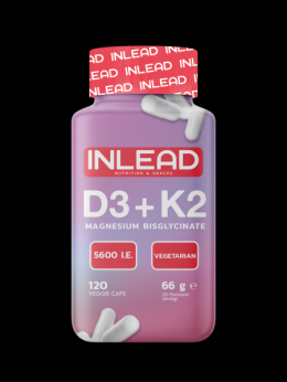 Inlead Vitamin D3 + K2 + Magnesium, 120 Caps