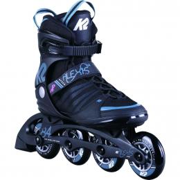 K2 Alexis 84 Speed Alu Inlineskate Damen (40.5 (US=9.5), black/steelblue)