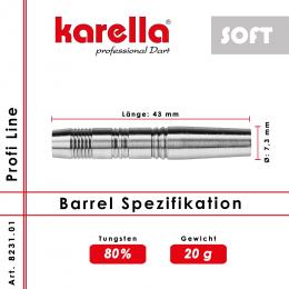 Karella Barrel 80% Tungsten PLS Soft 80-01 20g