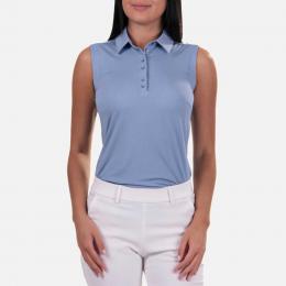 KJUS Eve Polo S/L Damen | calm blue-white 38