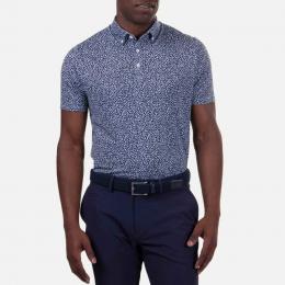 KJUS Lance Printed Polo S/S Herren | blue fog-atlanta blue 50