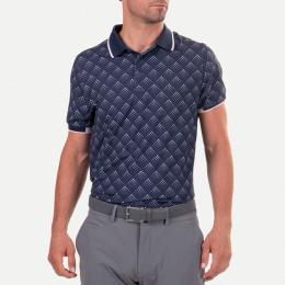 KJUS Spot Printed Polo S/S Herren | atlanta blue-pink salt 50