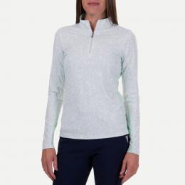 KJUS Sunshine Printed Half-Zip Pullover Damen | cucumber ice-white 38