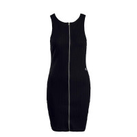 Kleid - Zipper Elongated Rib - Black