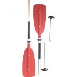 Kombipaddel rot, 2x Stechpaddel - 1x Doppelpaddel