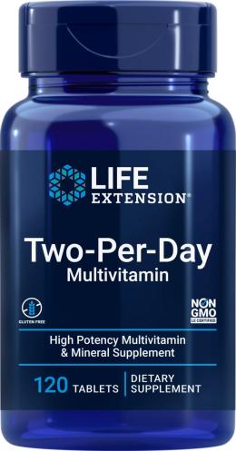 Life Extension - Two per Day Tablets - 120 vegetarische Tabletten