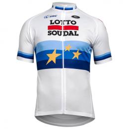 LOTTO SOUDAL Europameister 2018 Kurzarmtrikot, für Herren, Größe XL, Rennradtrik