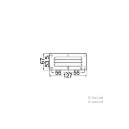 Lüftungsblech aus Edelstahl 127 x 65 mm