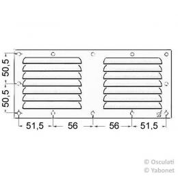 Lüftungsblech aus Edelstahl 232 x 118 mm