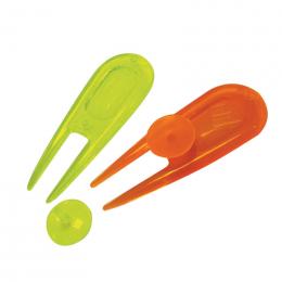 Masters Neon Pitchgabel und Ballmarkierer 2 Stück neon im Öko-Bag