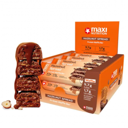 Maxi Nutrition Protein Waffle Bar Hazelnut Spread, 12 x 39g
