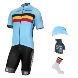 Maxi-Set BELGISCHE NATIONALMANNSCHAFT 2022(Radtrikot + Radhose + Radsocken + Fah