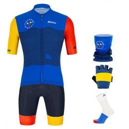 Maxi-Set SANTINI Vincenzo Nibali 2021 (5 Teile), für Herren, Fahrradbekleidung