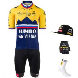Maxi-Set TEAM JUMBO-VISMA Slowenischer Zeitfahrmeister, für Herren, Fahrradbekle