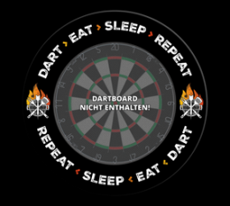 McDart Dartboard Surround - Dart Eat Sleep Repeat