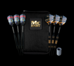 McDart Tasche mit 6 Steeldarts und Zubehör