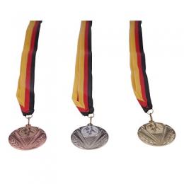 Medaillen-Set für Teilnehmer, inkl. Medaillenband, Bronze, Set mit 100 Medaillen