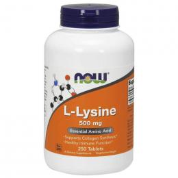 MHD 08/2026 Now Foods L-Lysin 500 mg 250 Kapseln