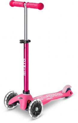 Micro Kinderkickboard Mini Deluxe LED (pink)