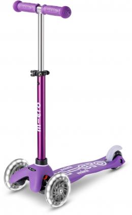 Micro Kinderkickboard Mini Deluxe LED (purple)