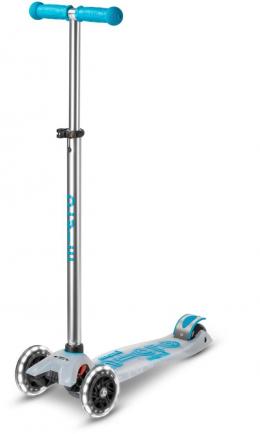 Micro Maxi Deluxe Flux LED Kinderkickboard (aqua)