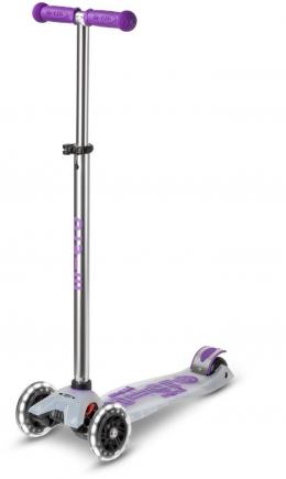 Micro Maxi Deluxe Flux LED Kinderkickboard (purple)
