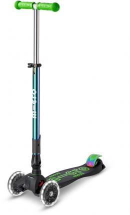 Micro Maxi Deluxe Foldable LED Kickboard (neochrome green)