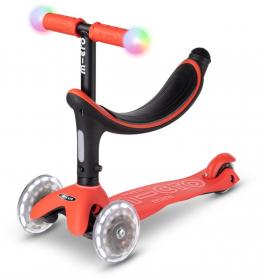 Micro Mini 2 Grow Deluxe Magic LED Kinderkickboard (red)