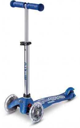 Micro Mini Deluxe Glitter LED Kinderkickboard (navy blue, Galaxy)