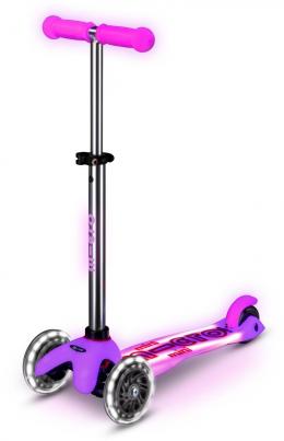 Micro Mini Deluxe Glow LED Plus Kinderkickboard (frosty pink)