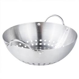 Mini Grill Wok - Grillschale - D: 20,5cm - H: 9cm - Edelstahl Angebot kostenlos vergleichen bei topsport24.com.