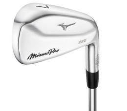 Mizuno Pro 225 Eisensatz Stahl RH Flex Regular 5-9, PW, GW Länge +0,5'' Lie +2° Schaft S-Taper Lite