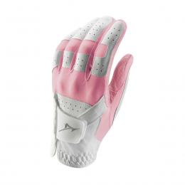 Mizuno Stretch Golf-Handschuh Damen LH white-pink one size