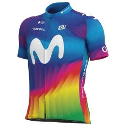 MOVISTAR TEAM STRADE BIANCHE 2020 Kurzarmtrikot, für Herren, Größe L, Rennrad Tr