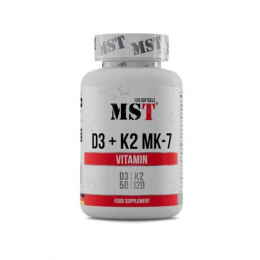 MST Nutrition Vitamin D3 + K2 MK7, 120 Kapseln